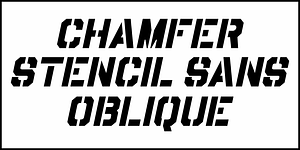 Chamfer Stencil Sans JNL