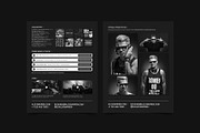 Dark DJ Press Kit / EPK Template, a Resume Template by vinyljunkie (Thumbnail 3 of 11)