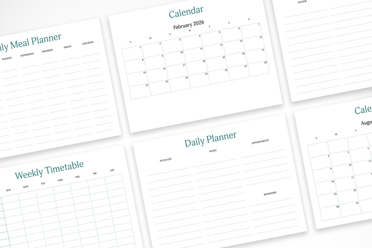 Elegant 2026 Calendar Planner Bundle, a Print Template by McLittle Stock (Photo 1 of 5)