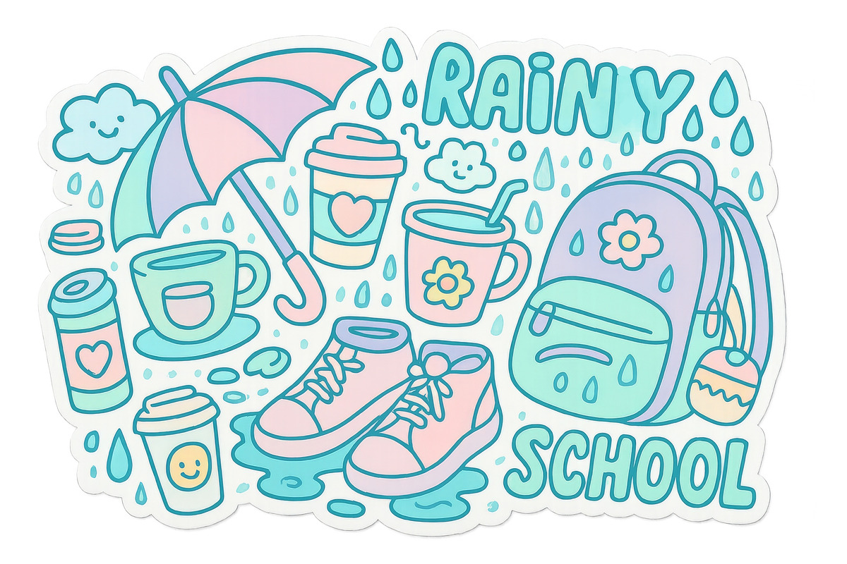 Back to school maximalist design wit, an Illustration by Dvoevnore photos