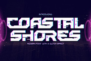 COASTAL SHORES - CYBERPUNK FONT, a Sans Serif Font by 177Studio (Thumbnail 1 of 7)