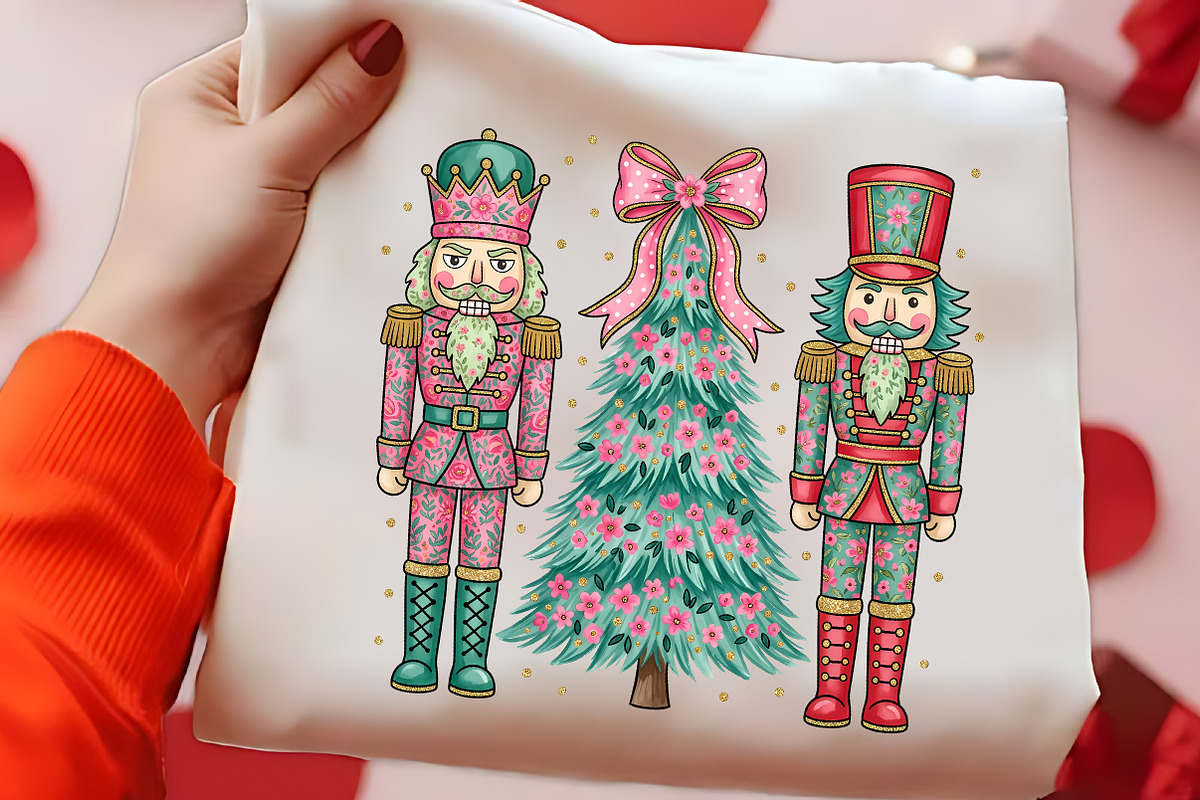 Floral Nutcracker Christmas PNG Art, a Seasonal Illustration by CrexoraLab (Photo 2 of 4)
