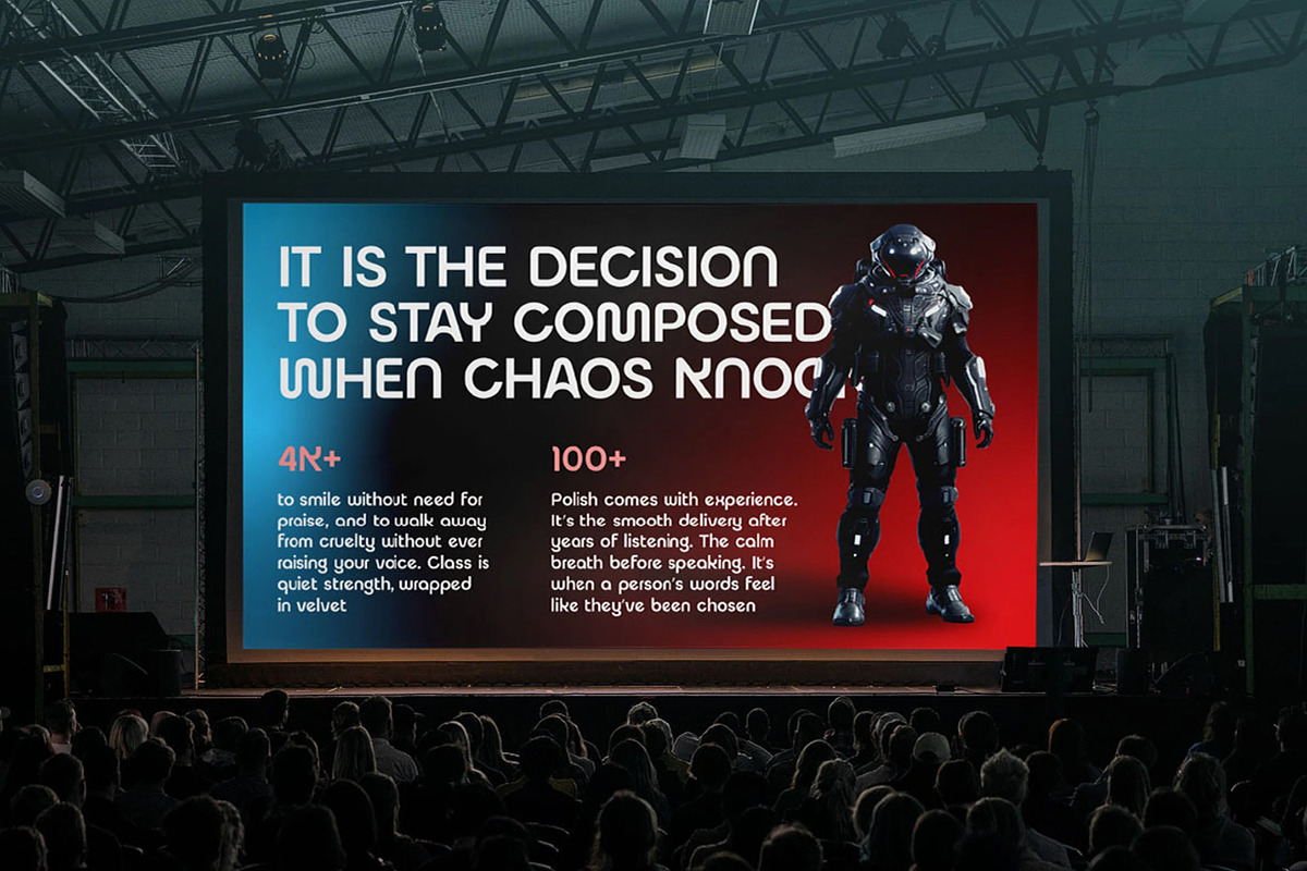 Klyne – Bold Futuristic Sci-Fi Font, a Sans Serif Font by Brand Earth (Photo 7 of 7)