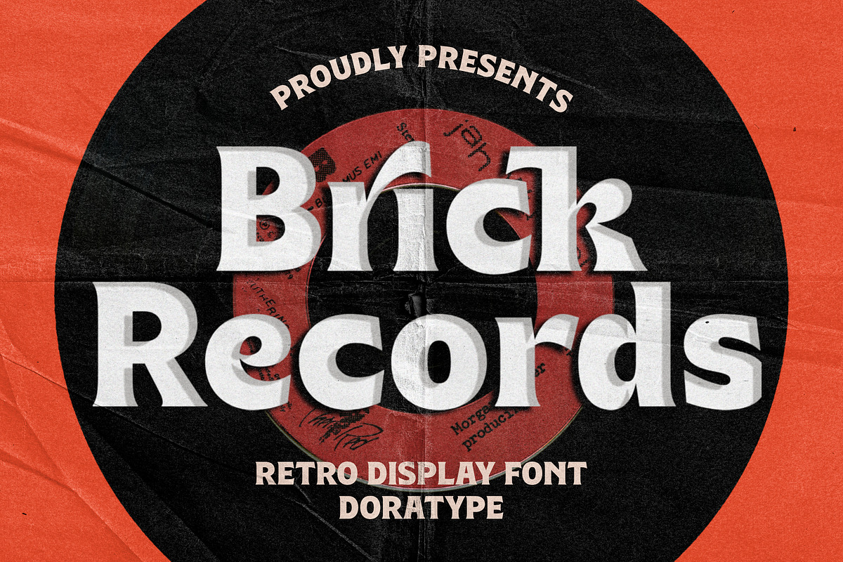 Brick Records - Retro Serif, a Serif Font by Dora Typefoundry (Photo 1 of 14)