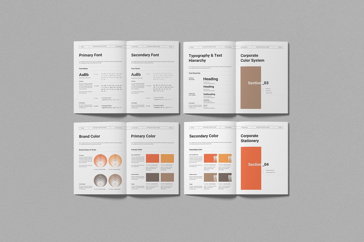 Brand Identity Guidelines Template, a Brochure Template by Work-Envance (Photo 10 of 11)