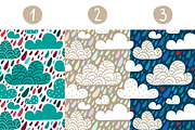 CLOUDS - set of 3 seamless patterns, a Pattern Graphic by Zhe Vasylieva (Thumbnail 2 of 2)