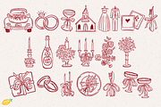Hand Drawn Wedding PNG Clipart, a Decorative Illustration by LemonDesign (Thumbnail 2 of 4)