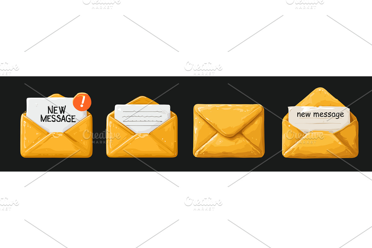 Mail envelope notification. Cartoon, an Object Illustration by Stock-Smart-Start