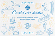 Coastal Vibe Doodles, an Object Illustration by Decor Lines (Thumbnail 1 of 19)