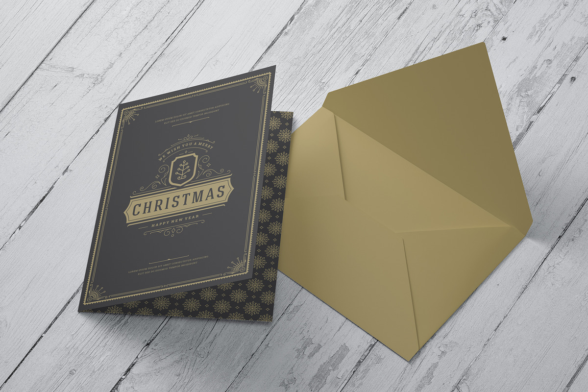 Christmas Greeting Card, a Card Template by Vasya Kobelev (Photo 7 of 7)
