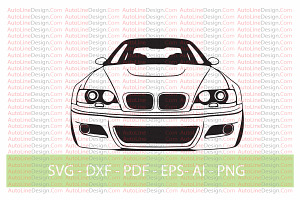M3 E46 Drift Car Vector
