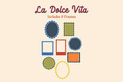 Italian Summer Retro Linocut Clipart, a Decorative Illustration by Ginny and Sam (Thumbnail 2 of 12)