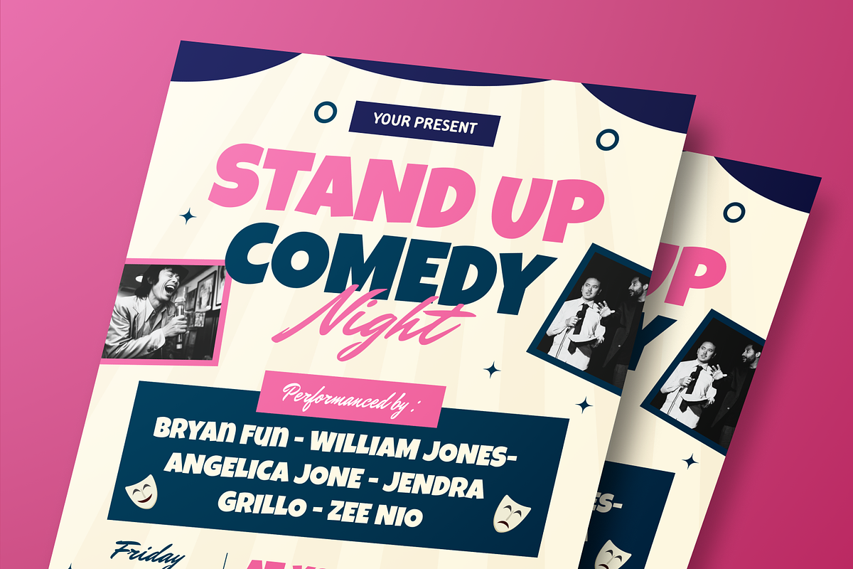 Stand Up Comedy Flyer Set, a Flyer Template by Annora Studio (Photo 5 of 6)