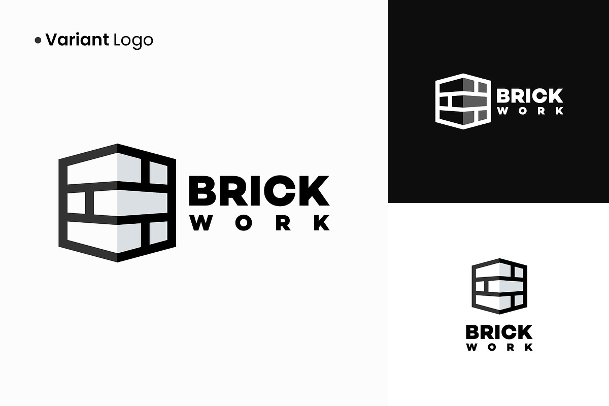 Modern Brick logo, Brick Work simple, a Branding & Logo Template by Lucky Creative (Photo 5 of 5)