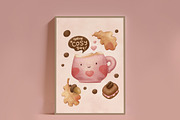 Cozy Autumn Fall Sticker Set., an Object Illustration by RabbitAndPencil (Thumbnail 6 of 8)