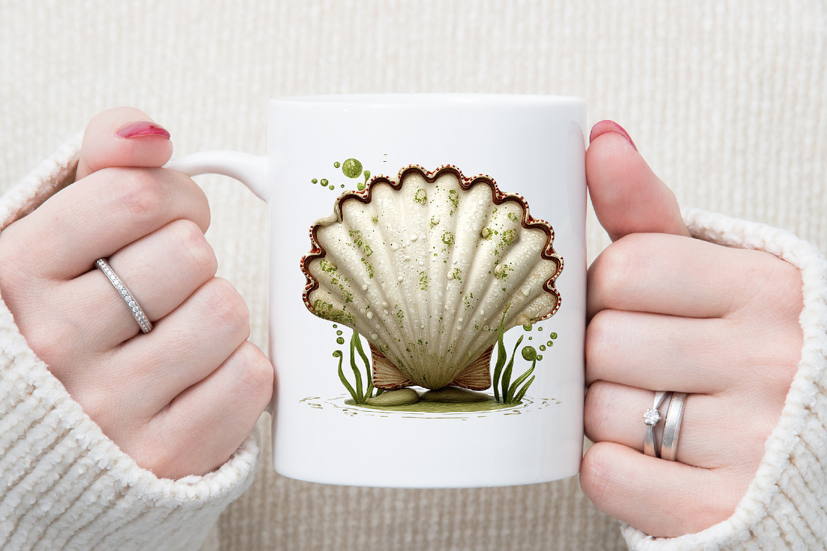 Watercolor Seashells Clipart, an Illustration by Sublimation Artist (Photo 5 of 6)