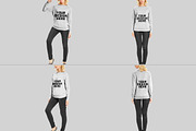 Women Sweatshirt Mock-Up, a Hoody Mockup by Mock-up Store (Thumbnail 8 of 8)