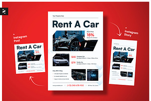 Car Rent Flyer, a Flyer Template by Neermana