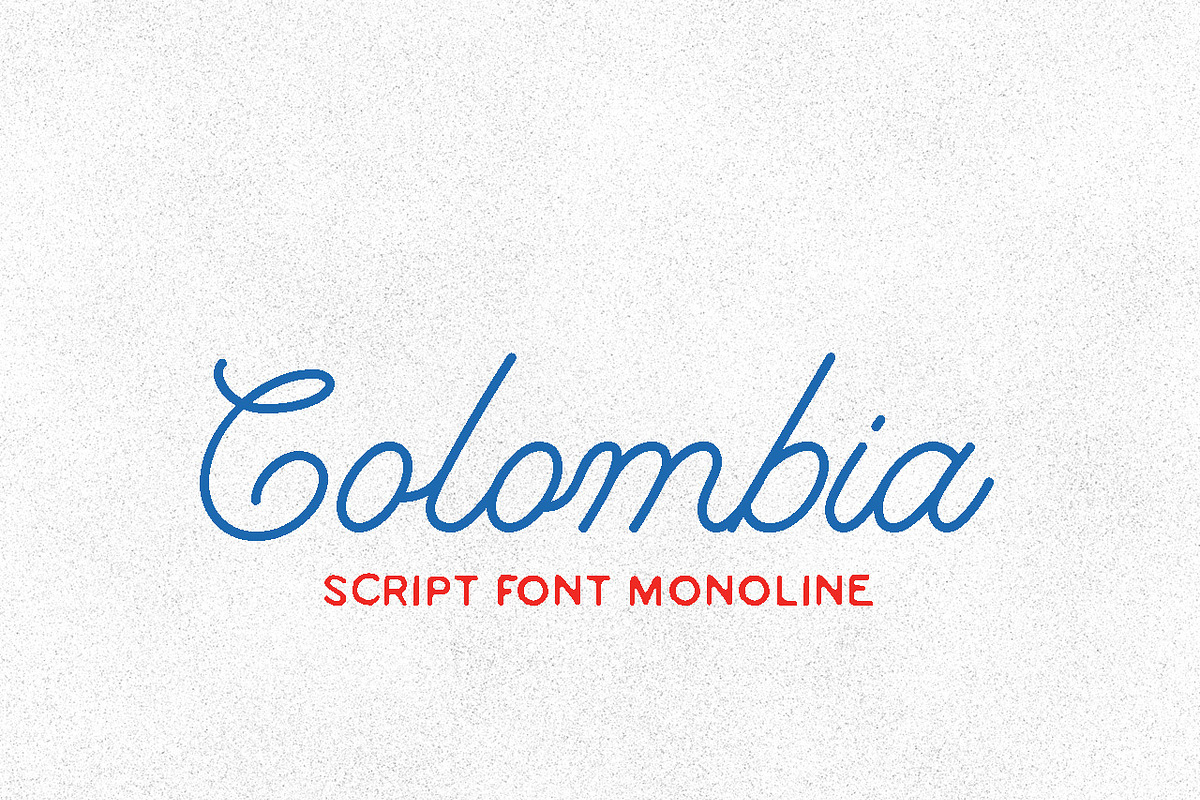 Colombia Monoline Script