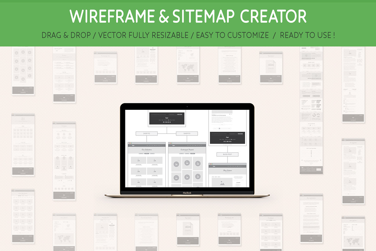Wireframe and Sitemap Creator, a Wireframe Template by Sargatal (Photo 1 of 12)