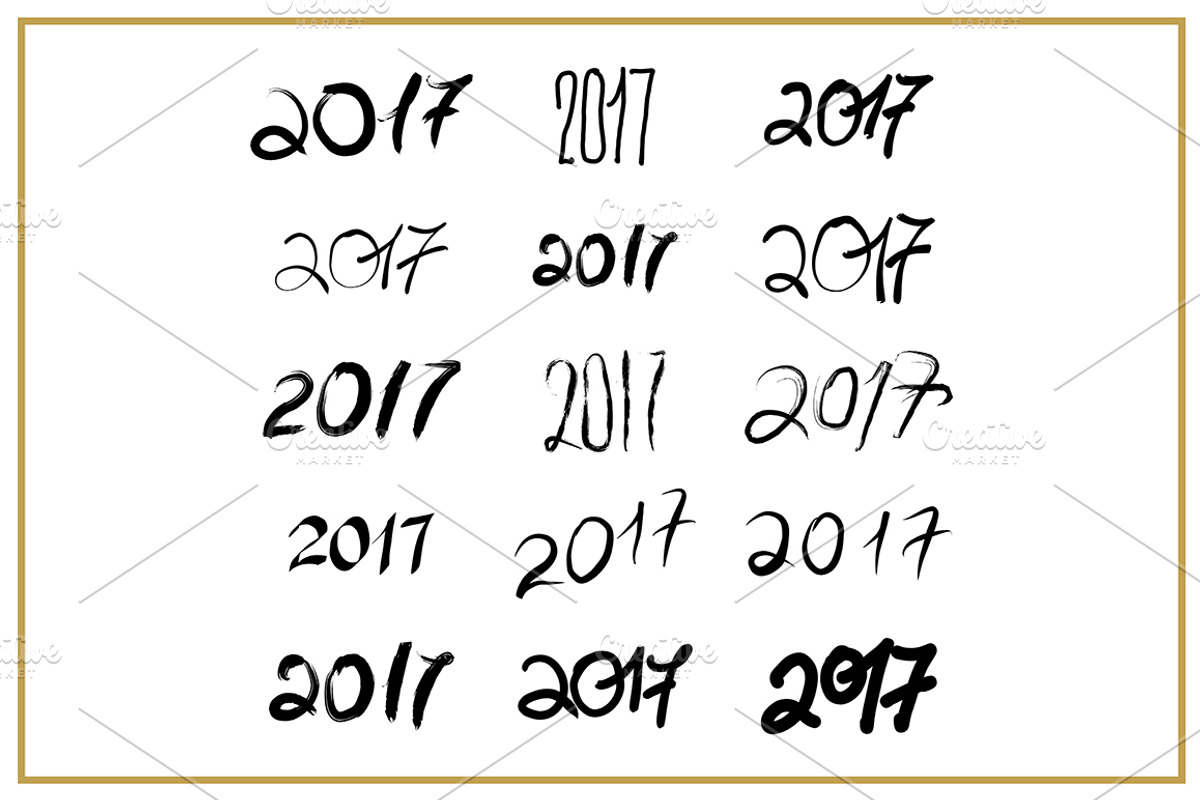 2017 Happy New Year Greeting Cards, a Background Graphic by GalaStudio (Photo 4 of 6)