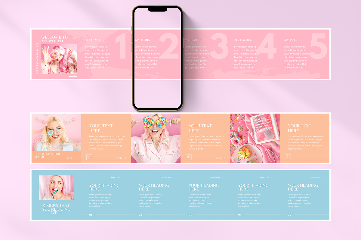 Pastel Instagram Carousel Bundle preview 4