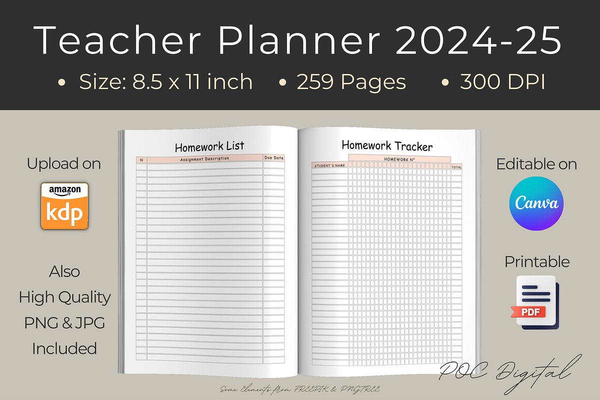 2024-2025 Academic Teacher Planner, a Print Template by POC Digital (Photo 7 of 10)