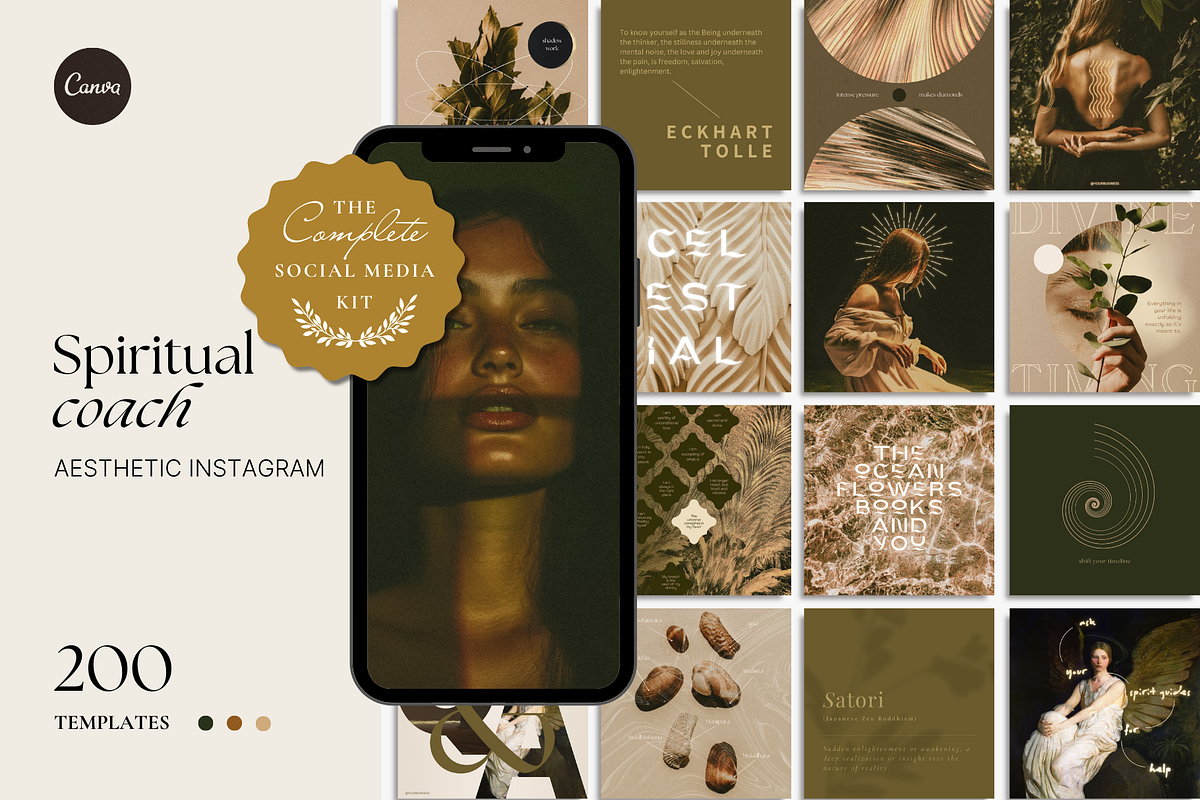 Spiritual Coach Social Media Bundle, a Social Media Template by The Flossy Finch (Photo 1 of 19)