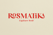 Rosmatika - Ligature Serif, a Serif Font by Ali Hamidi (Thumbnail 1 of 8)