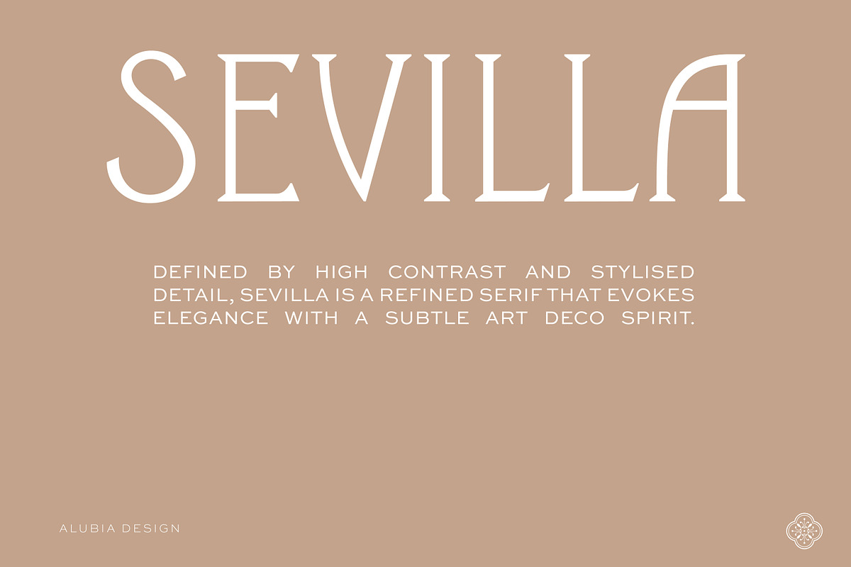 Sevilla - Art Deco Serif, a Serif Font by Alubia design (Photo 12 of 12)