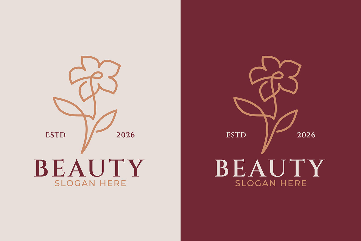 Elegant Floral Line Art Beauty Logo, a Branding & Logo Template by Signatoro (Photo 1 of 4)