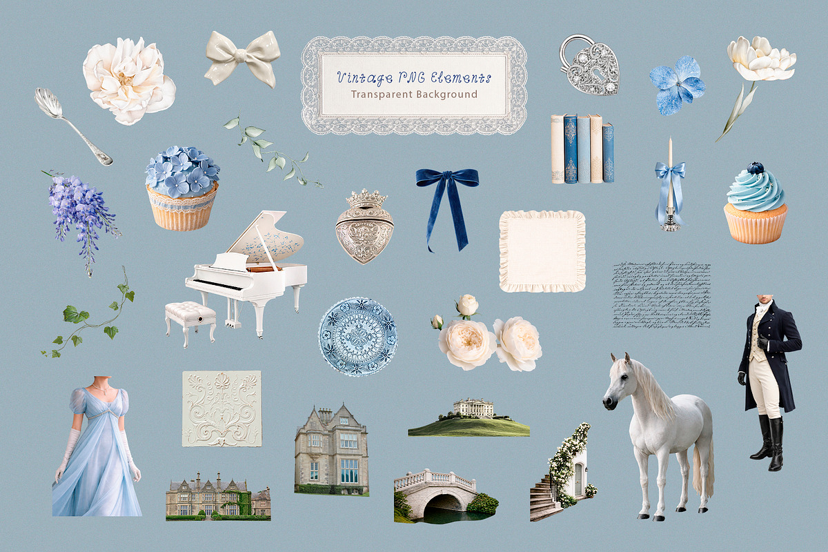 Romantic Regency Vintage Collage Kit, an Object Graphic by Eva Gentle (Photo 5 of 12)