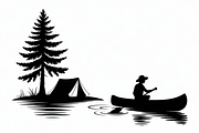 camping and canoe lake vector, an Illustration by Amazin_art (Thumbnail 3 of 17)
