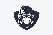 Monkey Shield Logo Design Templates, a Branding & Logo Template by kidzdsgn (Thumbnail 2 of 2)