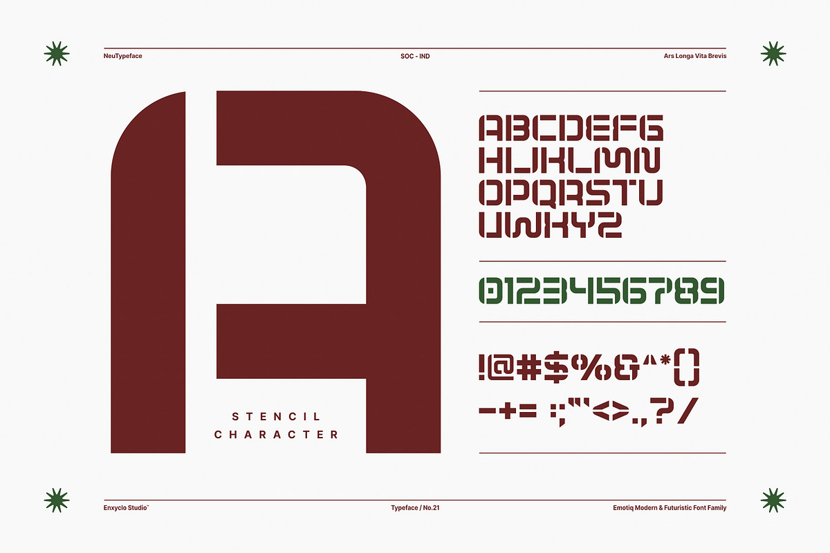 EMOTIQ - Futuristic Font Family, a Sans Serif Font by Enxyclo Studio (Photo 6 of 10)