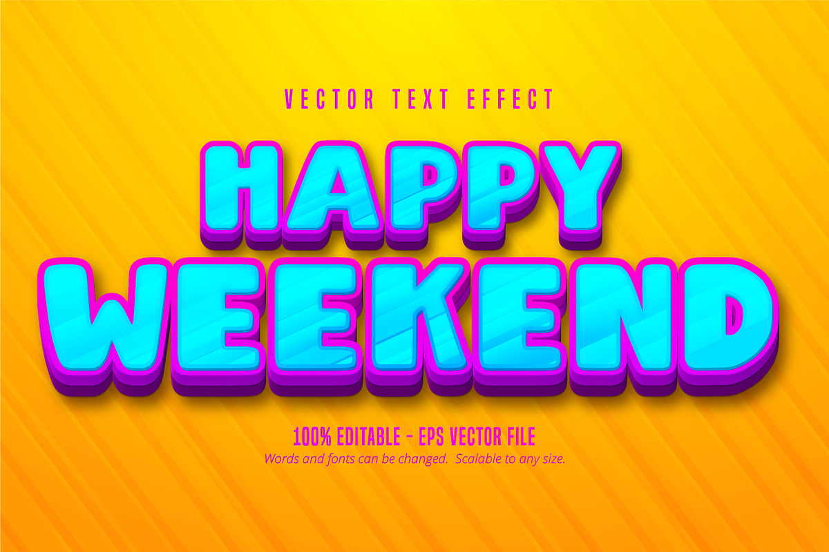 Cartoon text effect, editable style, a Brushes & More by designvectx ...