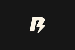 Letter B Bolt Logo Vector Design