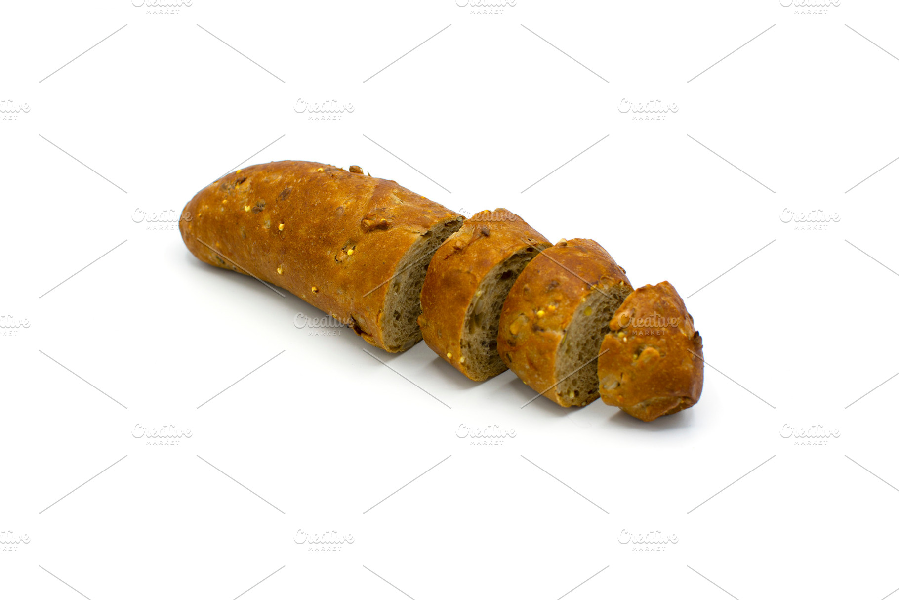 Fresh baked roll croissant cut in pi, a Food & Drink Photo by Lin´s