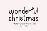 Wonderful Christmas - Cute Font, a Handwritten Font by Keithzo (Thumbnail 1 of 8)
