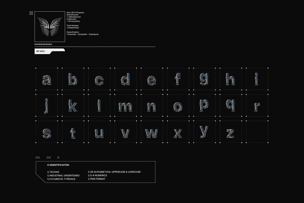 Chromantica - Chrome Alphabet, a Graphic by Pengedar Seni (Photo 3 of 5)