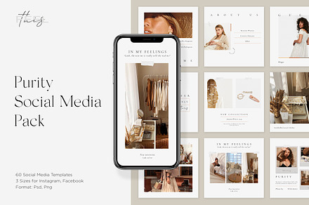 Purity Social Media Pack, a Social Media Template by Feel This