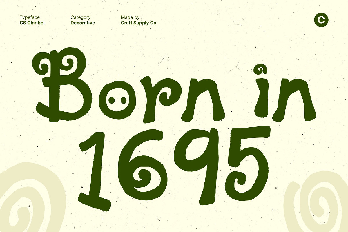 CS Claribel – Decorative Font, a Handwritten Font by Craft Supply Co. (Photo 5 of 8)