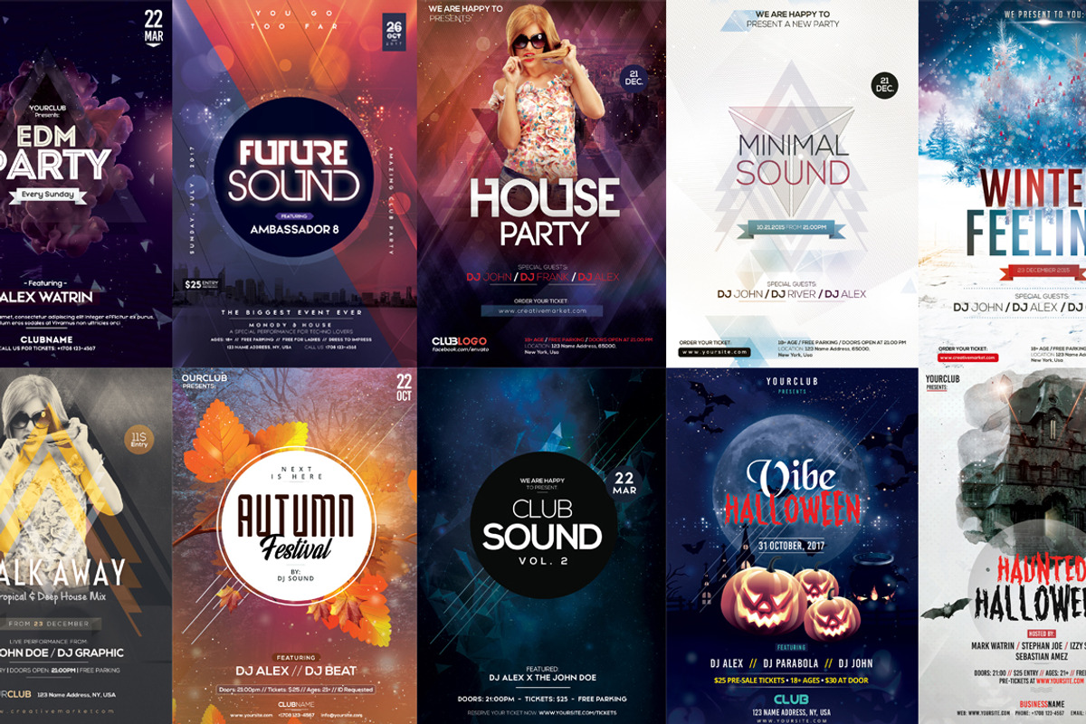 MEGA BUNDLE: 100+ Flyers Templates, a Flyer Template by PixelsDesign (Photo 11 of 15)