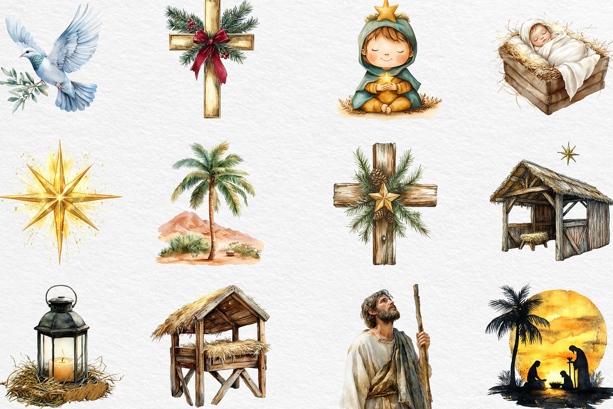 Christmas Nativity Sublimation, an Illustration by Black Bird Studio (Photo 5 of 6)