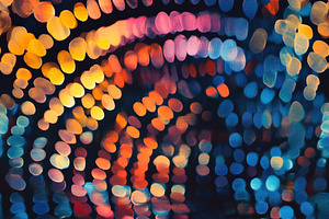 Seamless vibrant abstract background featuring a swirl of colorful bokeh lights, a Pattern Graphic by Textures & Backgrounds
