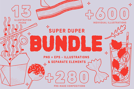 BUNDLE - FOOD VECTOR ILLUSTRATIONS