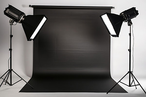 Modern photo studio with professional equipments, a Technology Photo by AlyaAnd