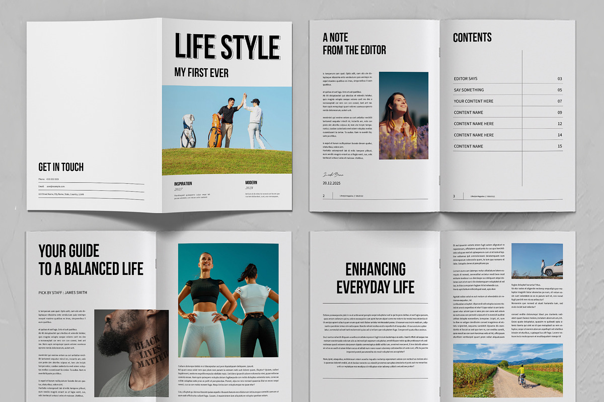 Lifestyle Magazine Layout, a Magazine Template by ContestDesign (Photo 2 of 3)