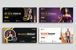Black Friday Sale Social Media Cover, a Social Media Template by nandinigraphics