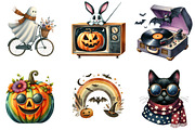 Retro Fall Halloween PNG Clipart Bun, an Illustration by DreamArtGraphic (Thumbnail 4 of 5)